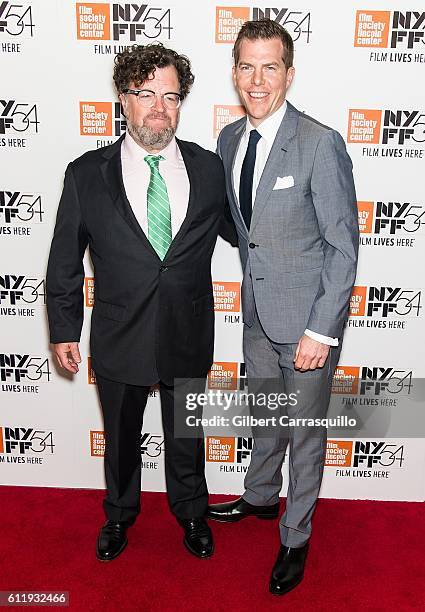 Director/writer Kenneth Lonergan and film producer Kevin J. Walsh attend the 54th New York Film Festival - 'Manchester by the Sea' World Premiere at...
