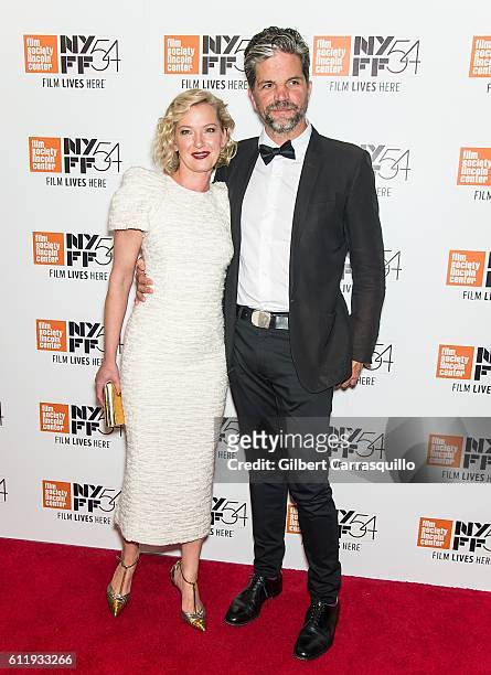Actress Gretchen Mol and director Tod 'Kip' Williams attend the 54th New York Film Festival - 'Manchester by the Sea' World Premiere at Alice Tully...