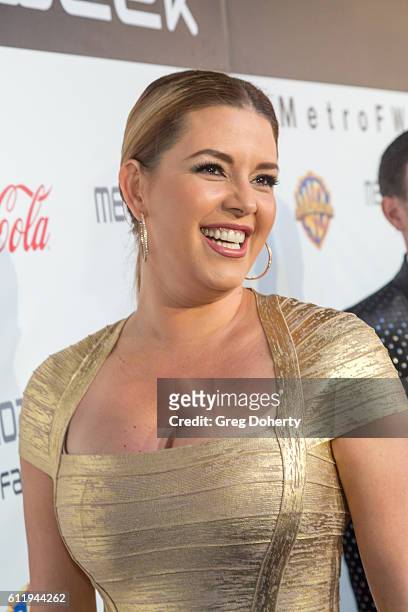Actress, TV host, Singer, Beauty Queen and former Miss Universe, Alicia Machado arrives at the Metropolitan Fashion Week 2016 Closing Gala And...