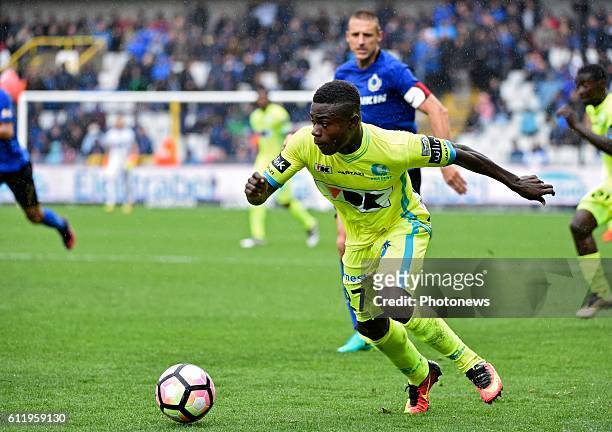 Simon Moses forward of KAA Gent pictured during Jupiler Pro League match between Club Brugge KV and KAA Gent on OCTOBER2, 2016 in Brugge, Belgium