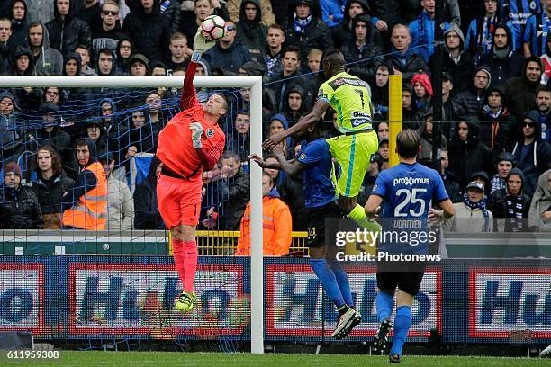 Ludovic Butelle goalkeeper of Club Brugge pictured during Jupiler Pro League match between Club Brugge KV and KAA Gent on OCTOBER2, 2016 in Brugge,...