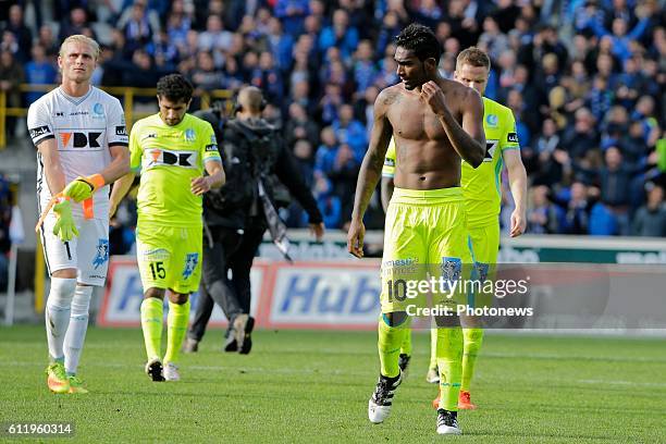 Renaoto Neto midfielder of KAA Gent pictured during Jupiler Pro League match between Club Brugge KV and KAA Gent on OCTOBER2, 2016 in Brugge, Belgium