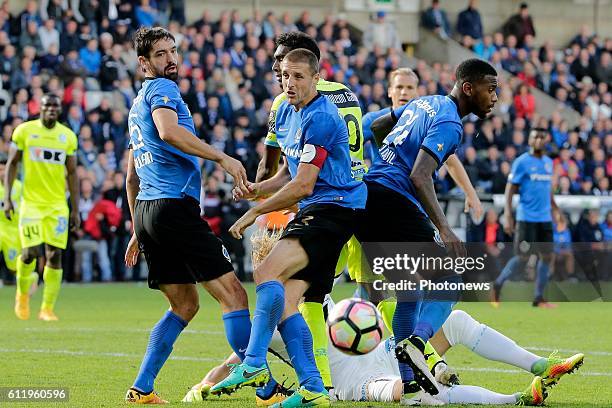 Timmy Simons midfielder of Club Brugge pictured during Jupiler Pro League match between Club Brugge KV and KAA Gent on OCTOBER2, 2016 in Brugge,...