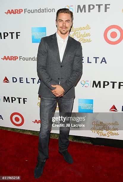 Derek Hough attends the MPTF 95th anniversary celebration with 'Hollywood's Night Under The Stars' at MPTF Wasserman Campus on October 1, 2016 in Los...