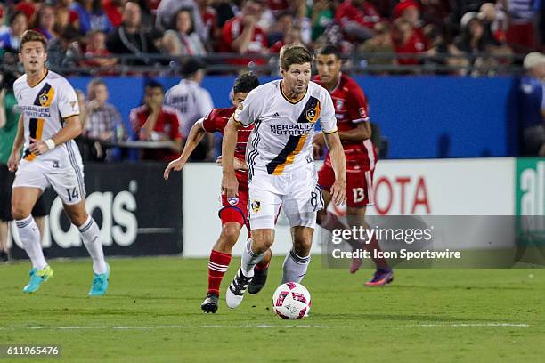 Los Angeles Galaxy midfielder Steven Gerrard during the MLS match between LA Galaxy and FC Dallas at Toyota Stadium in Frisco, TX.