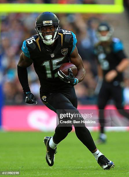 Allen Robinson of Jacksonville in action during the NFL International Series match between Indianapolis Colts and Jacksonville Jaguars at Wembley...