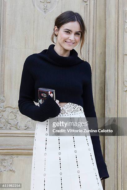 Kasia Smutniak attends the Valentino show as part of the Paris Fashion Week Womenswear Spring/Summer 2017 on October 2, 2016 in Paris, France.