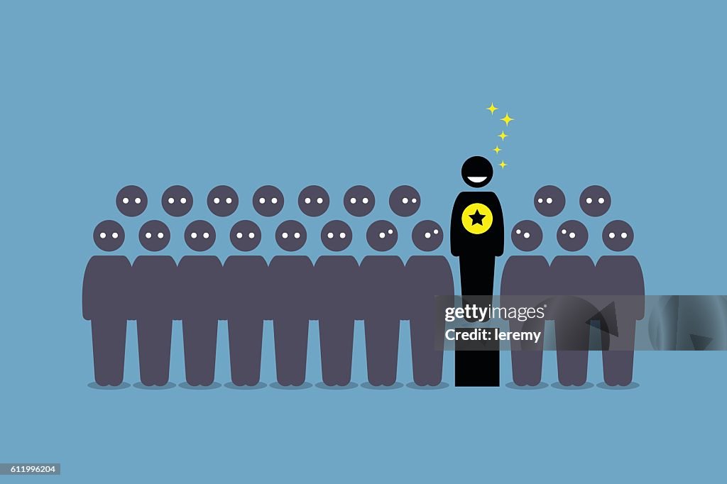 Standing Out Less Standing Out From The Crowd High-Res Vector Graphic - Getty Images