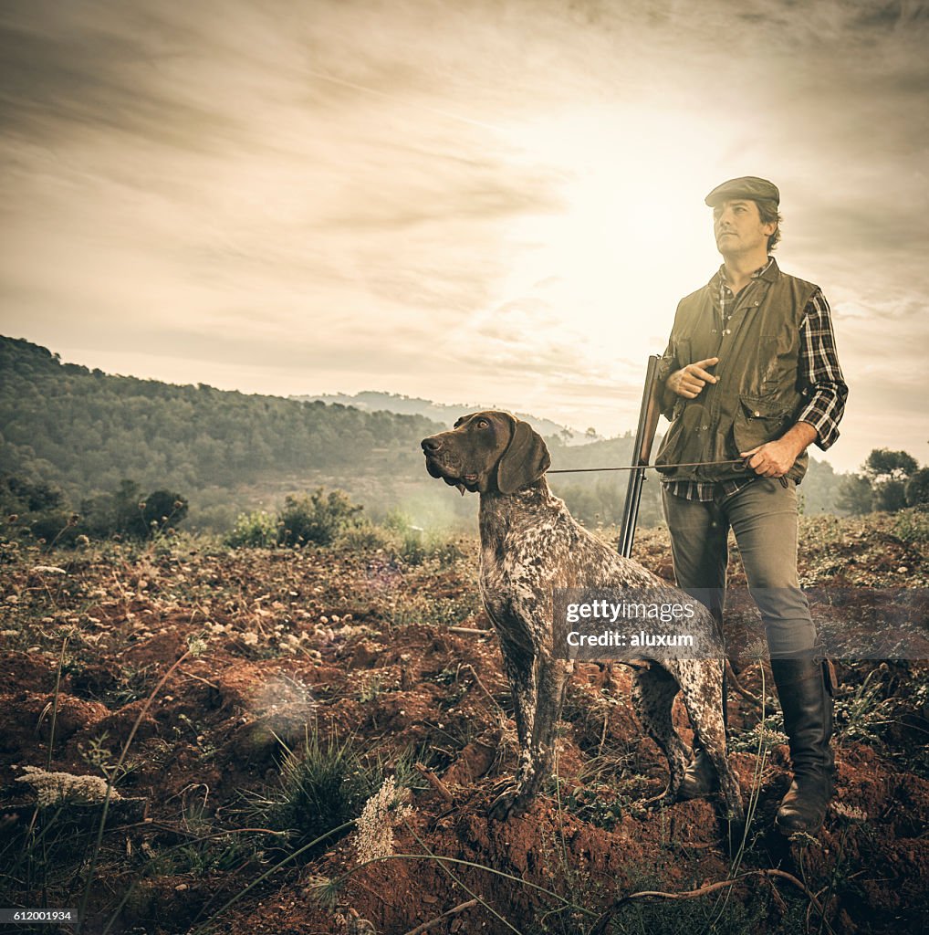 Hunter with dog