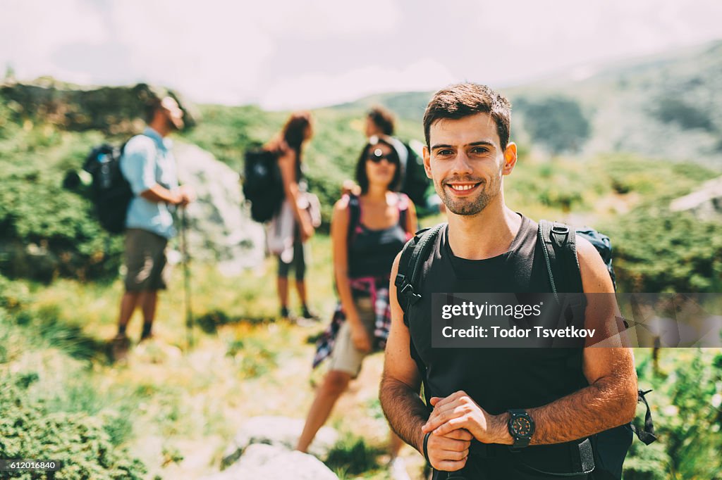 Hikers in the mountain