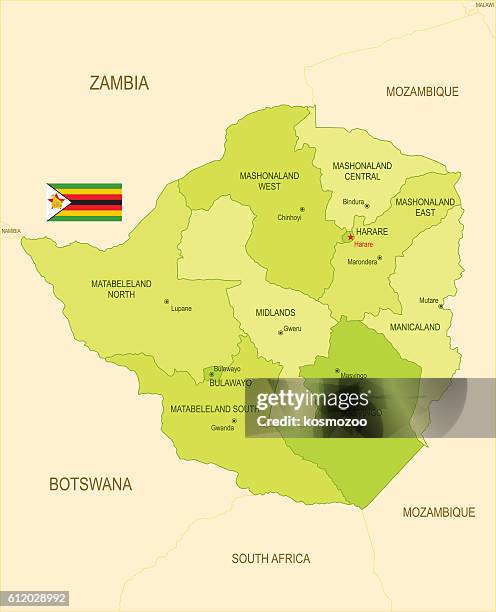 zimbabwe - botswana stock illustrations