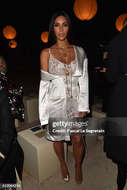 Kim Kardashian attends the Givenchy show as part of the Paris Fashion Week Womenswear Spring/Summer 2017 on October 2, 2016 in Paris, France.