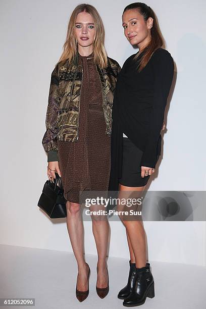 Natalia Vodianova and Siran Manoukian attend the Siran Presentation At Hotel Plaza Athenee as part of the Paris Fashion Week Womenswear on October 2,...
