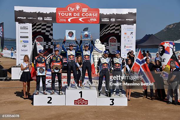 Nicolas Gilsoul of Belgium and Thierry Neuville of Belgium; Julien Ingrassia of France and Sebastien Ogier of France; Andreas Mikkelsen of Norway and...