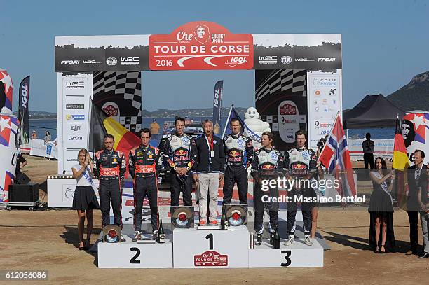 Nicolas Gilsoul of Belgium and Thierry Neuville of Belgium; Julien Ingrassia of France and Sebastien Ogier of France; Andreas Mikkelsen of Norway and...