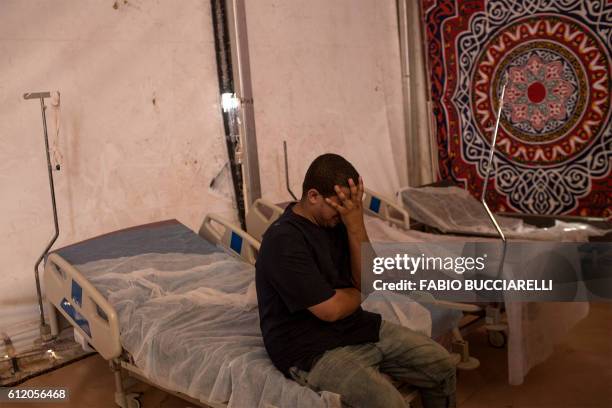 Relative mourns the death of a fighter loyal to Libya's Government of National Accord after he was killed by Islamic State group members on the...