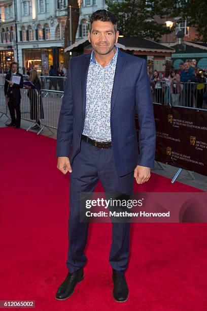 Spencer Wilding arrives for the 25th British Academy Cymru Awards at St David's Hall on October 2, 2016 in Cardiff, Wales.