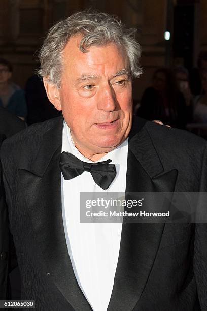 Terry Jones arrives for 25th British Academy Cymru Awards at St David's Hall on October 2, 2016 in Cardiff, Wales.