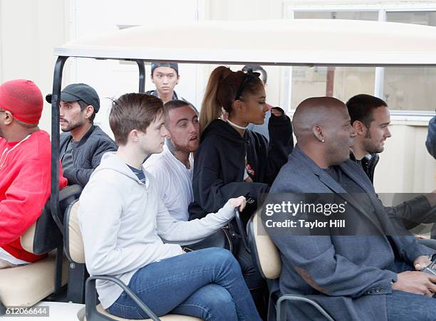 Rapper Mac Miller and Singer Ariana Grande attend The Meadows Music & Arts Festival Day 2 on October 2, 2016 in Queens, New York.