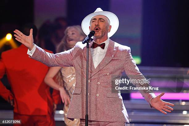 Turkish singer Serhat during the tv show 'Willkommen bei Carmen Nebel' at Velodrom on October 1, 2016 in Berlin, Germany.