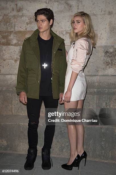 Will Peltz and Nicola Peltz attends the Givenchy show as part of the Paris Fashion Week Womenswear Spring/Summer 2017 on October 2, 2016 in Paris,...