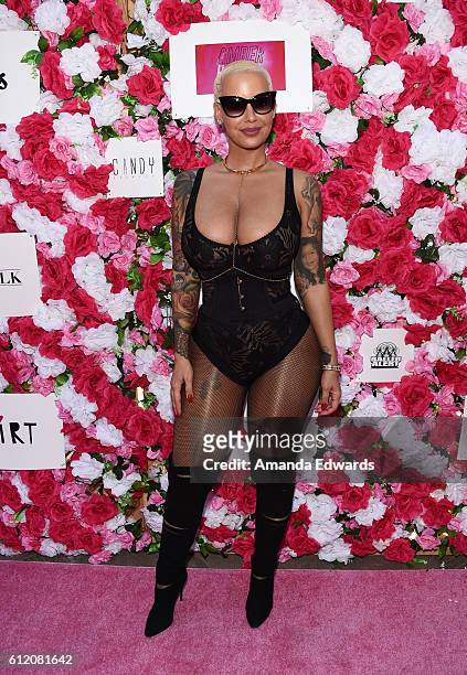 Model Amber Rose attends the Amber Rose SlutWalk 2016 at Pershing Square on October 1, 2016 in Los Angeles, California.