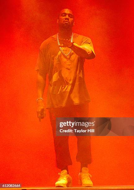 Recording Artist Kanye West performs onstage during The Meadows Music & Arts Festival Day 2 on October 2, 2016 in Queens, New York.