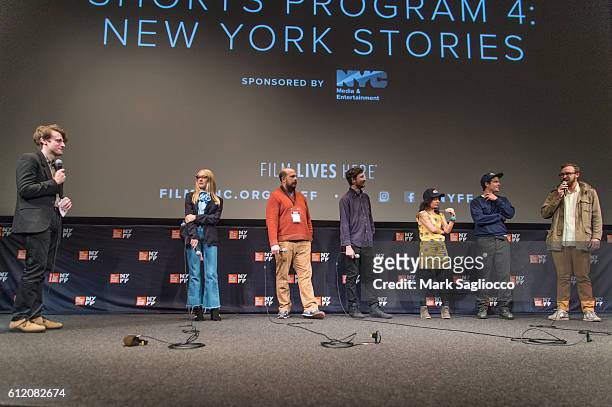 Shorts Programmer Dan Sullivan, Chloe Sevigny, Andrew Betzer, Dustin Guy Defa, Gina Telaroli and Tommy Davis attend the 54th New York Film Festival...