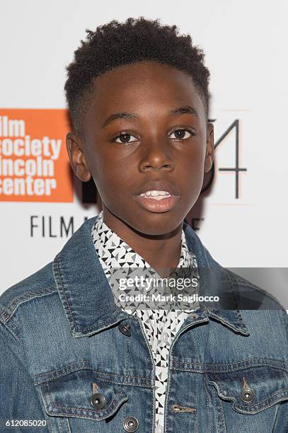 Actor Alex R. Hibbert attends the 54th New York Film Festival - "Moonlight" Premiere at Alice Tully Hall, Lincoln Center on October 2, 2016 in New...