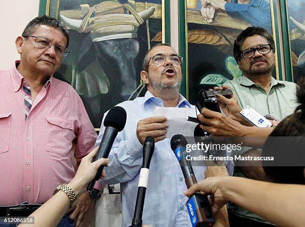 Rodrigo Londoño Echeverri, also known as Timochenko and Timoleón Jimenez, the top leader of the Revolutionary Armed Forces of Colombia, FARC, talks...