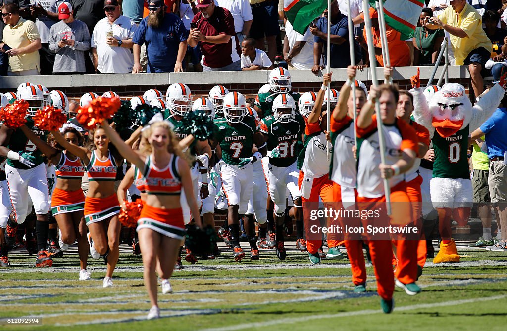 NCAA FOOTBALL: OCT 01 Miami at Georgia Tech