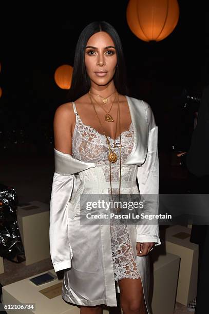 Kim Kardashian attends the Givenchy show as part of the Paris Fashion Week Womenswear Spring/Summer 2017 on October 2, 2016 in Paris, France.