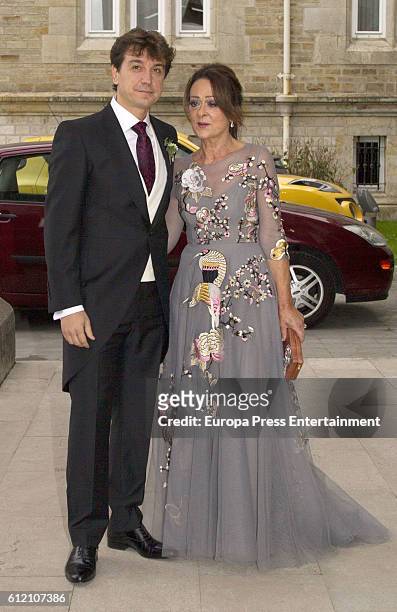 Javier Veiga attends his wedding ceremony at Palacio de la Magdalena on October 1, 2016 in Santander, Spain.