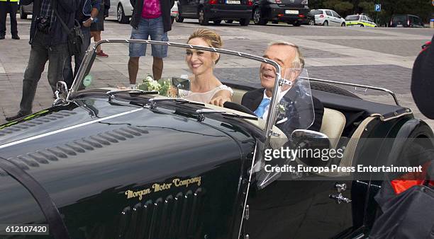Marta Hazas attends her wedding ceremony at Palacio de la Magdalena on October 1, 2016 in Santander, Spain.