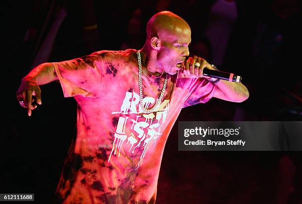 Rapper DMX performs at Drai's Beach Club - Nightclub at The Cromwell Las Vegas on October 3, 2016 in Las Vegas, Nevada.