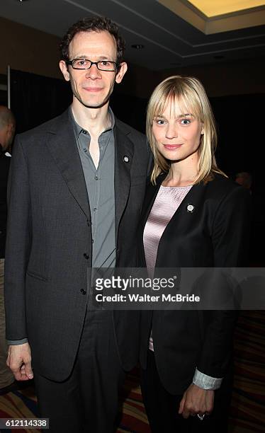 Adam Godley & Hannah Yelland attending the 65th Annual Tony Awards Meet The Nominees Press Reception at the Millennium Hotel in New York City.