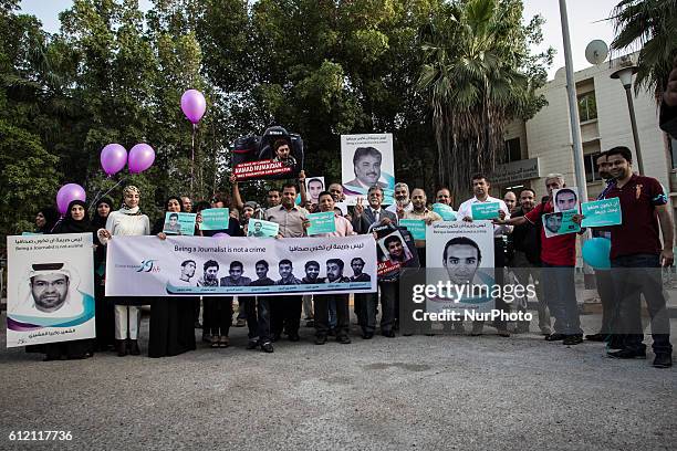 Bahrain , Adlia - in the world press freedom day group 19 bh orginized a gathering in human rights society , gathering title Being a journalist is...