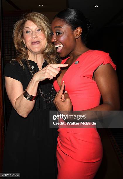 Victoria Clark & Patina Miller attending the 65th Annual Tony Awards Meet The Nominees Press Reception at the Millennium Hotel in New York City.