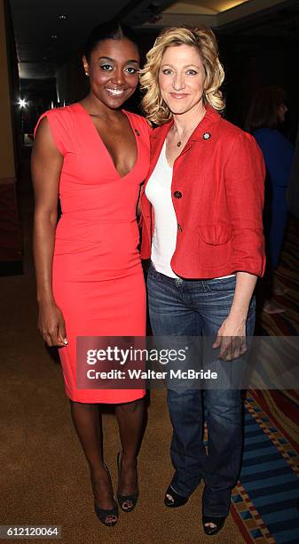 Patina Miller & Edie Falco attending the 65th Annual Tony Awards Meet The Nominees Press Reception at the Millennium Hotel in New York City.