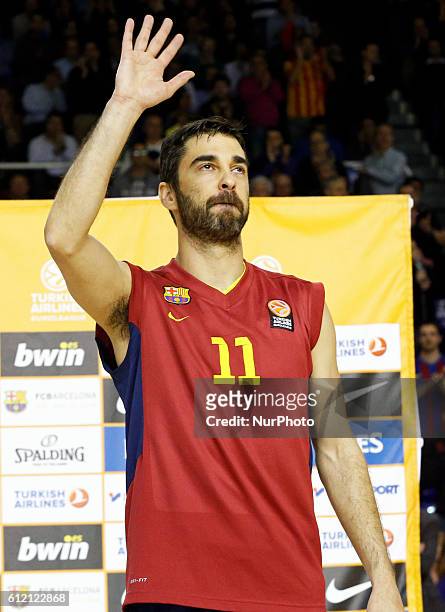 Juan Carlos Navarro becomes the most capped player in the Euroleague in the match between FC Barcelona and Olympiacos, for the week 10 of the Top 16...