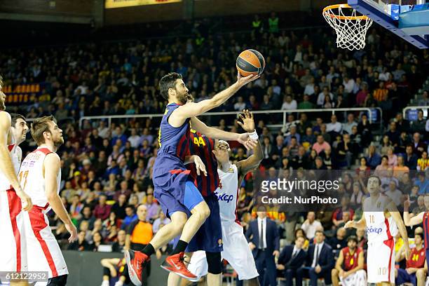 Juan Carlos Navarro in the match between FC Barcelona and Olympiacos, for the week 10 of the Top 16 Euroleague basketball match at the Palau...
