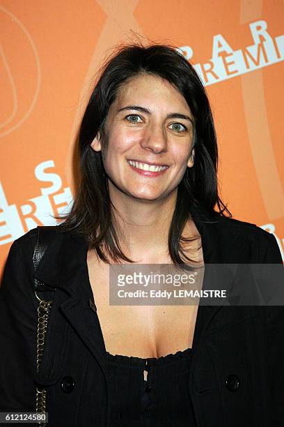 Host Estelle Denis arrives at the 20th anniversary of French TV channel Paris Premiere in Paris.