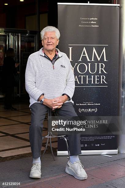 David Prowse attends 'I Am Your Father' photocall at Verdi Cinema on November 18, 2015 in Madrid, Spain.