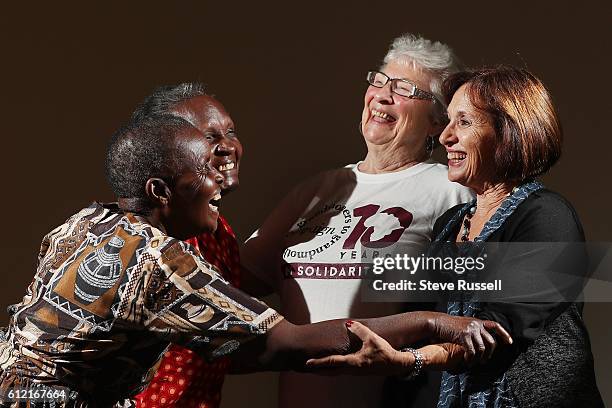 Regina Dongo and Maude Nhau from Zimbabwe meet Marg Wilson and Sharon Polansky. Canadian grandmothers who've been helping raise money for Zimbabwean...