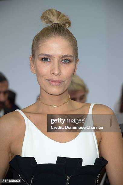 Elena Perminova attends the Giambattista Valli show as part of the Paris Fashion Week Womenswear Spring/Summer 2017 on October 3, 2016 in Paris,...