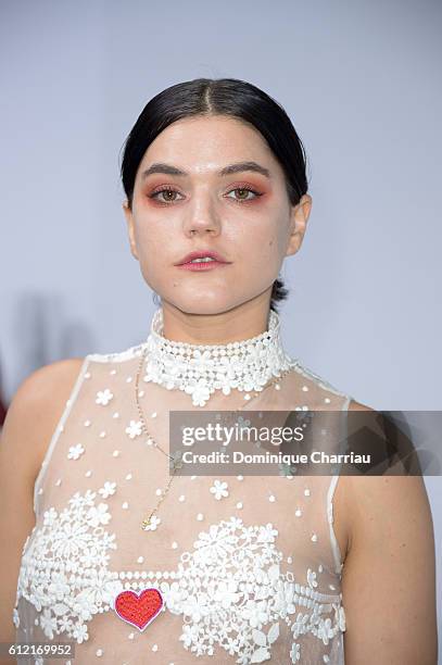 Soko attends the Giambattista Valli show as part of the Paris Fashion Week Womenswear Spring/Summer 2017 on October 3, 2016 in Paris, France.