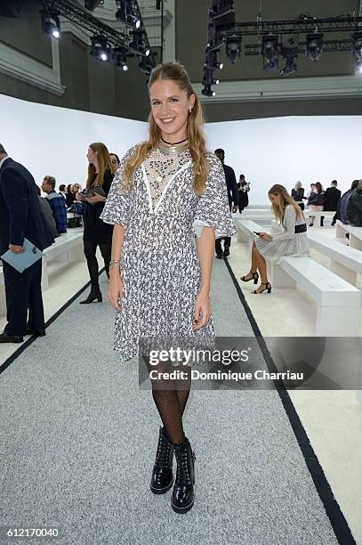 Eugenie Niarchos attends the Giambattista Valli show as part of the Paris Fashion Week Womenswear Spring/Summer 2017 on October 3, 2016 in Paris,...