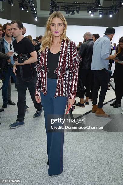 Olivia Palermo attends the Giambattista Valli show as part of the Paris Fashion Week Womenswear Spring/Summer 2017 on October 3, 2016 in Paris,...