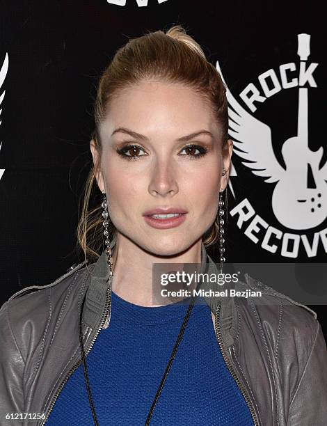 Tara Conner arrives at Rock To Recovery at The Fonda Theatre on October 2, 2016 in Los Angeles, California.