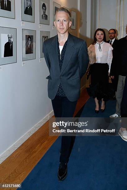 Jefferson Hack attends Alber Elbaz receives the Insigna of "Officier de la Legion d'Honneur" at Ministere de la culture as part of the Paris Fashion...